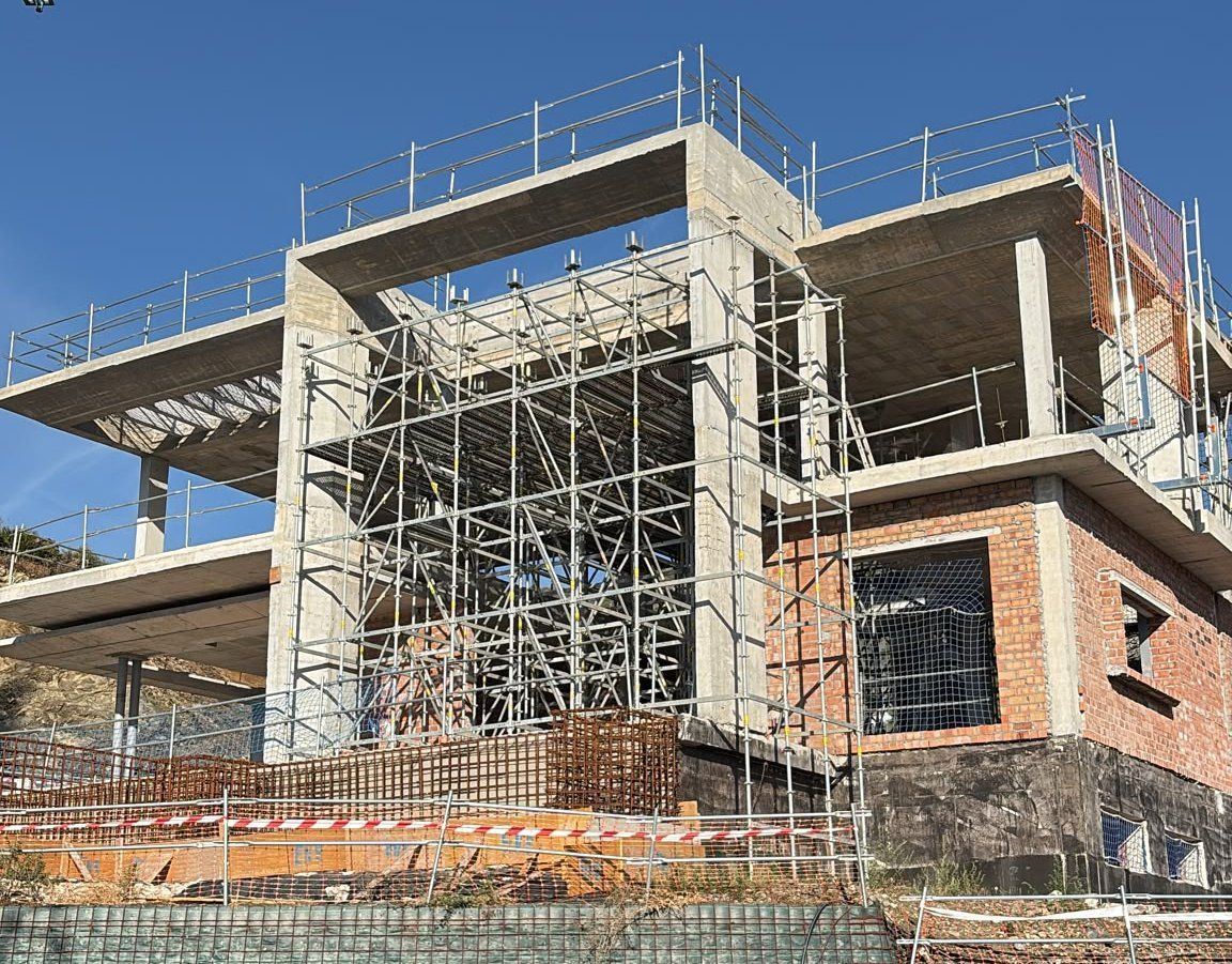 Estructura de una villa en ejecución